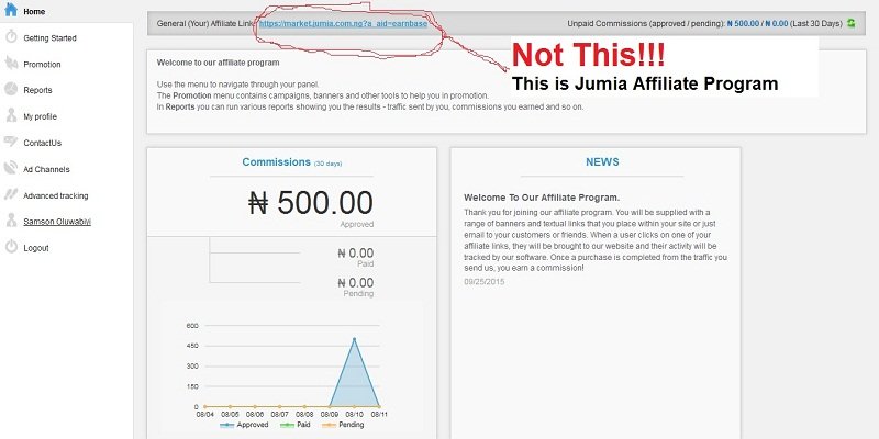 jumia Market Affiliate Program Sign Up Bonus