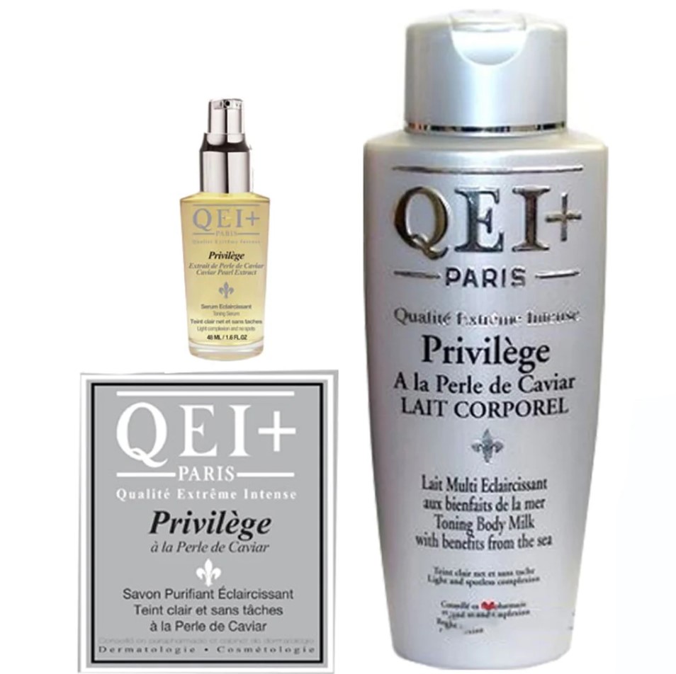 QEI Paris 100% Skin Lightening Shower Cream with Carrot Oil